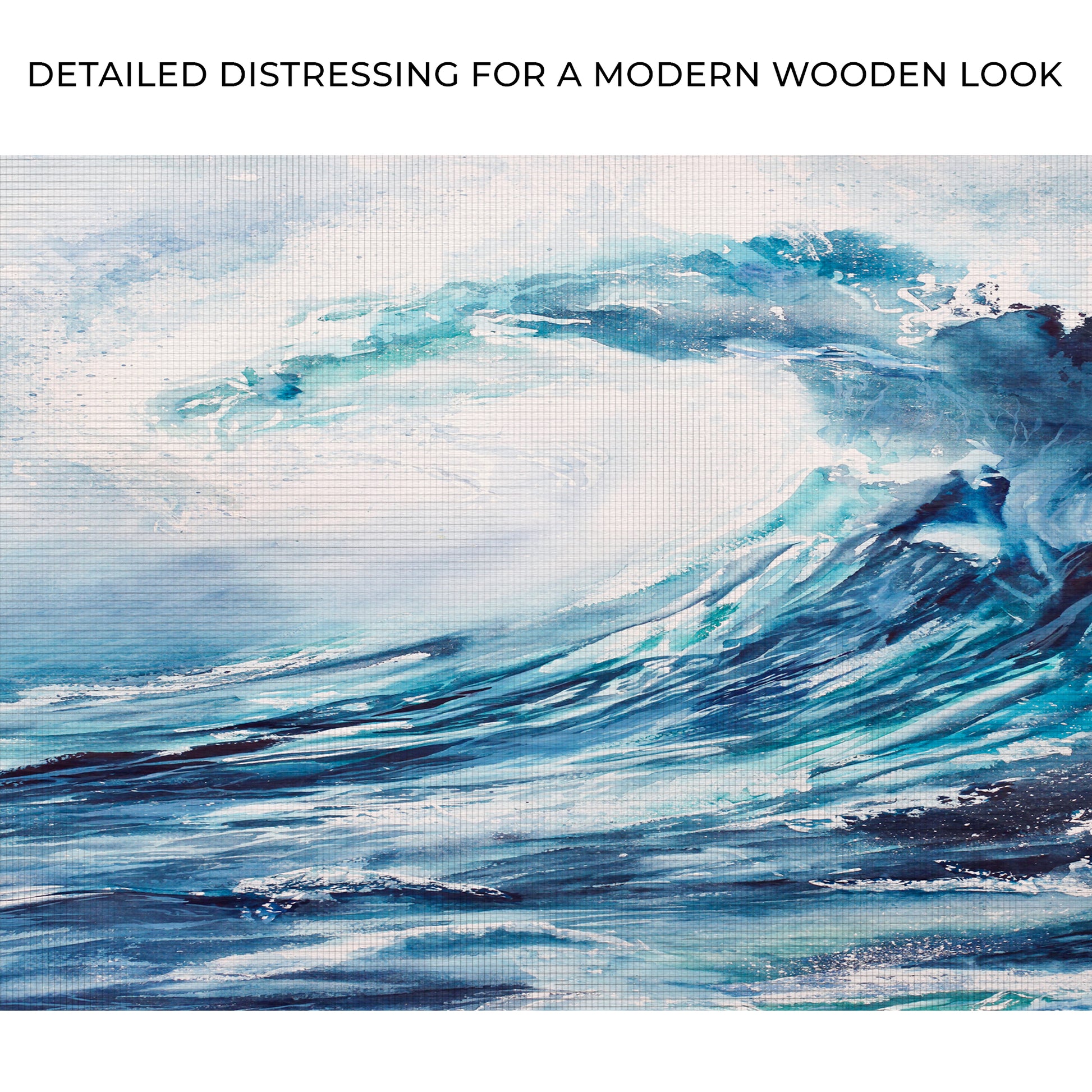 Textured Ocean Wave Painting Canvas Wall Art Zoom - Image by Tailored Canvases