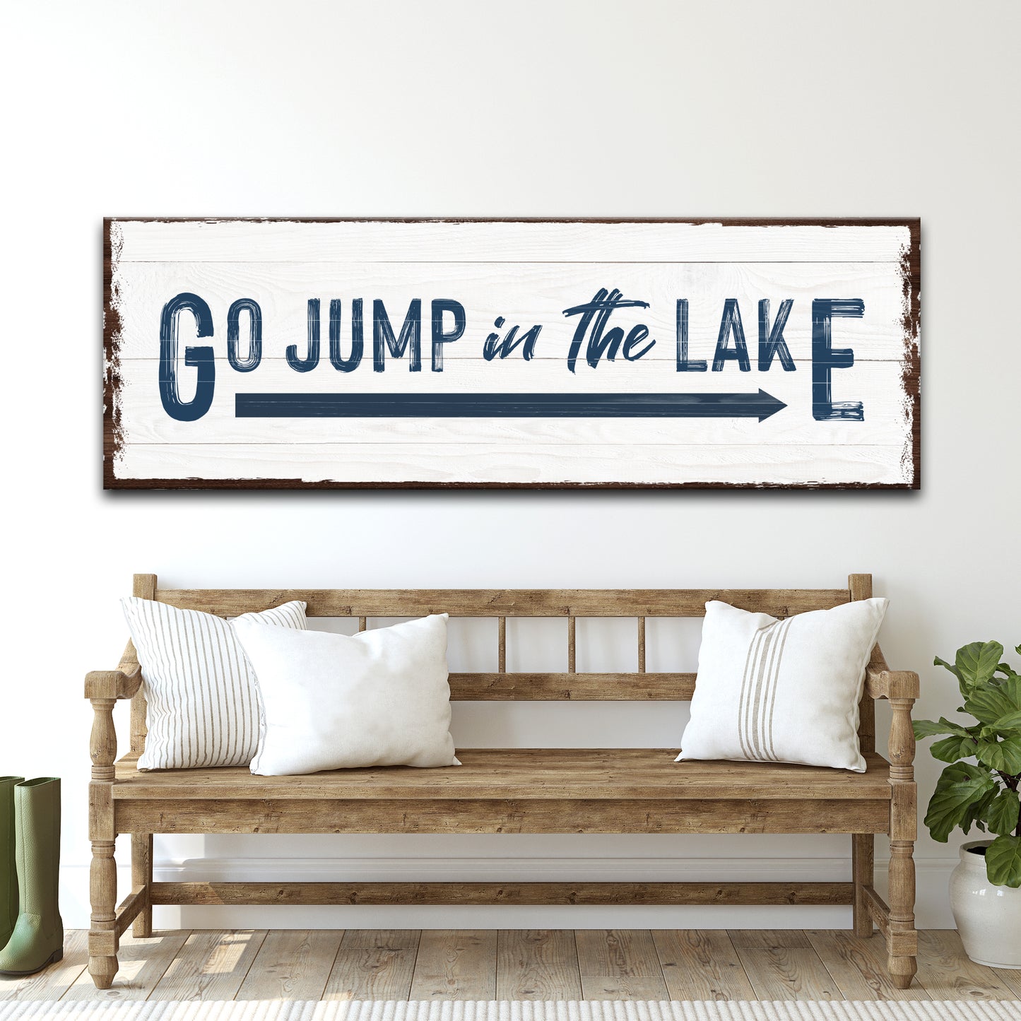 Go Jump In The Lake Sign Style 2 - Image by Tailored Canvases