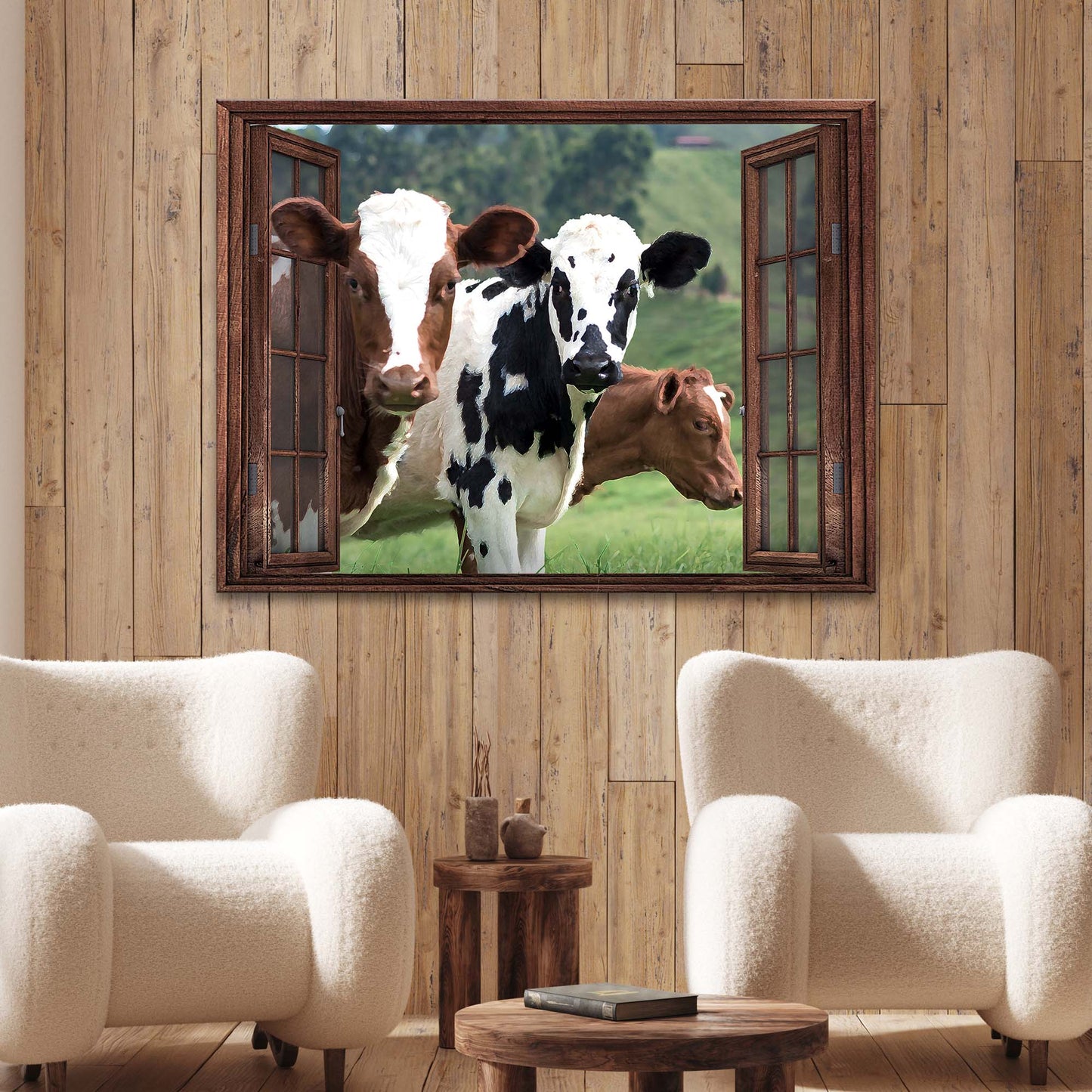 Cattle on Window Style 3 - Image by Tailored Canvases