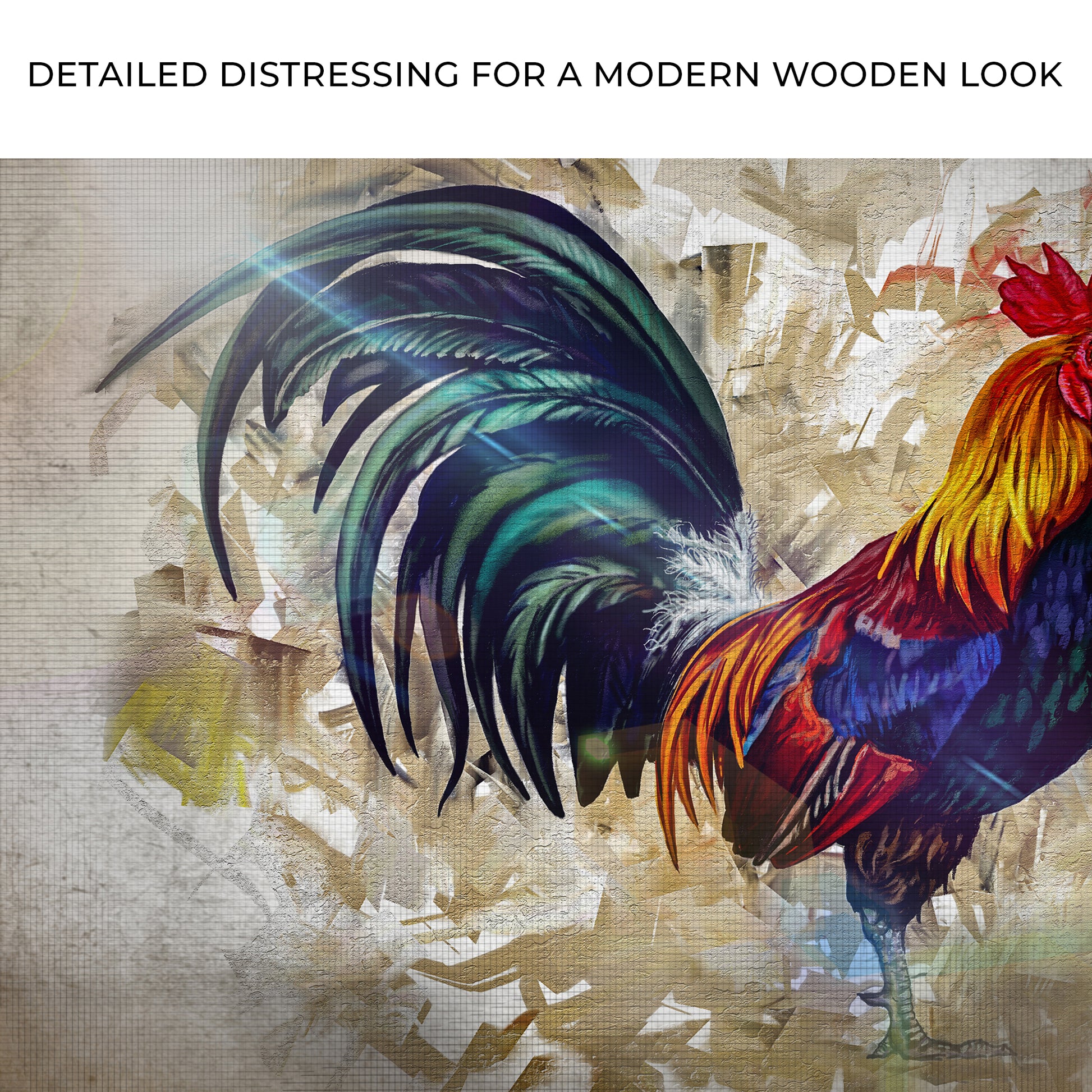 Fancy Rooster Chicken Canvas Wall Art Zoom - Image by Tailored Canvases