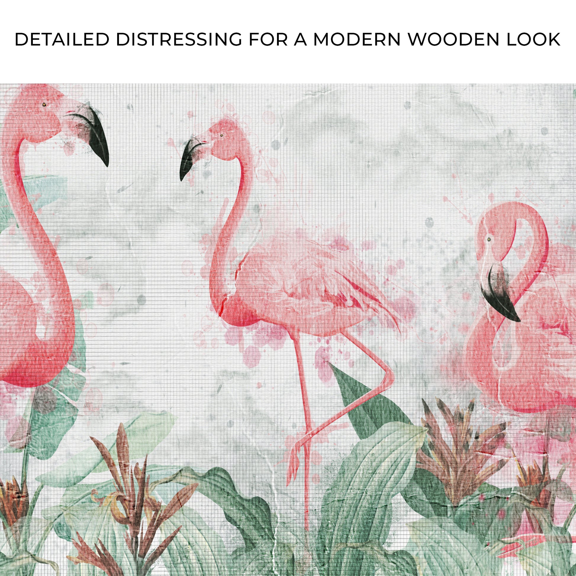 Forest Flamingo Painting Canvas Wall Art Zoom - Image by Tailored Canvases