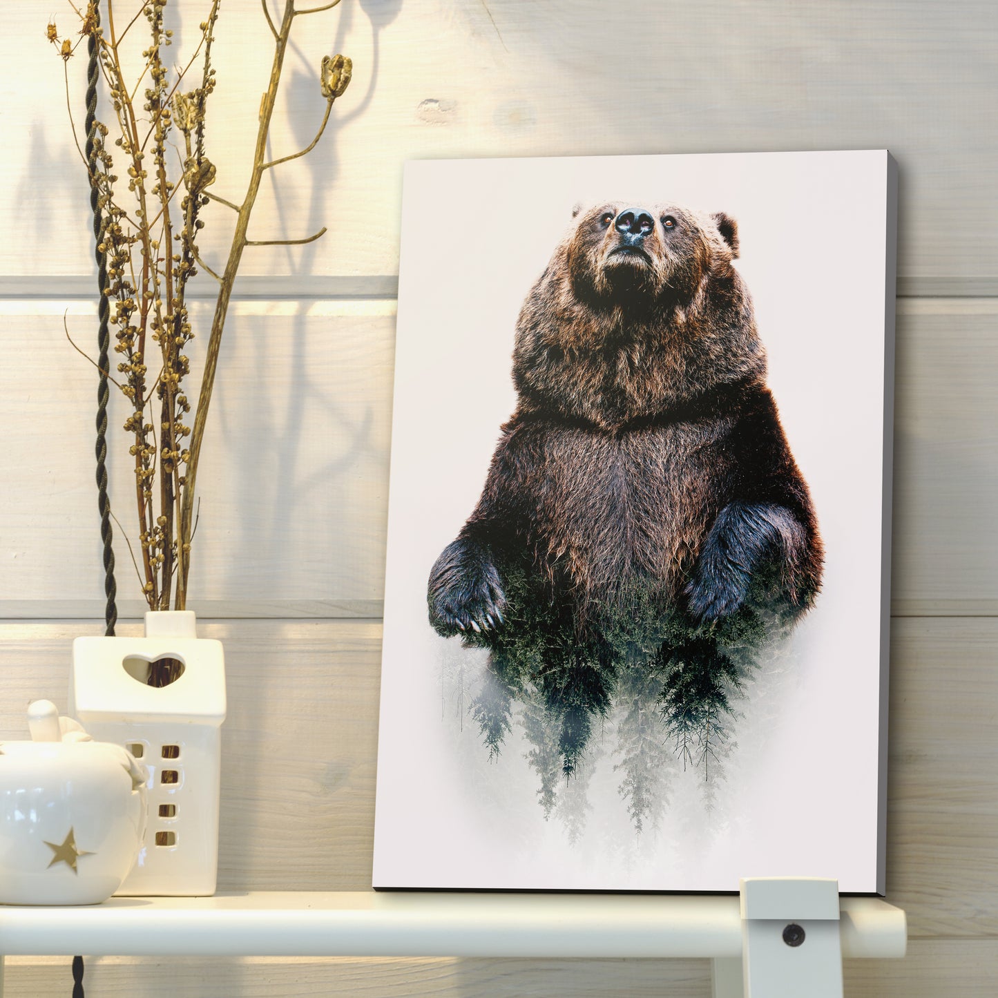 Animals Forest Bear Canvas Wall Art Style 2 - Image by Tailored Canvases