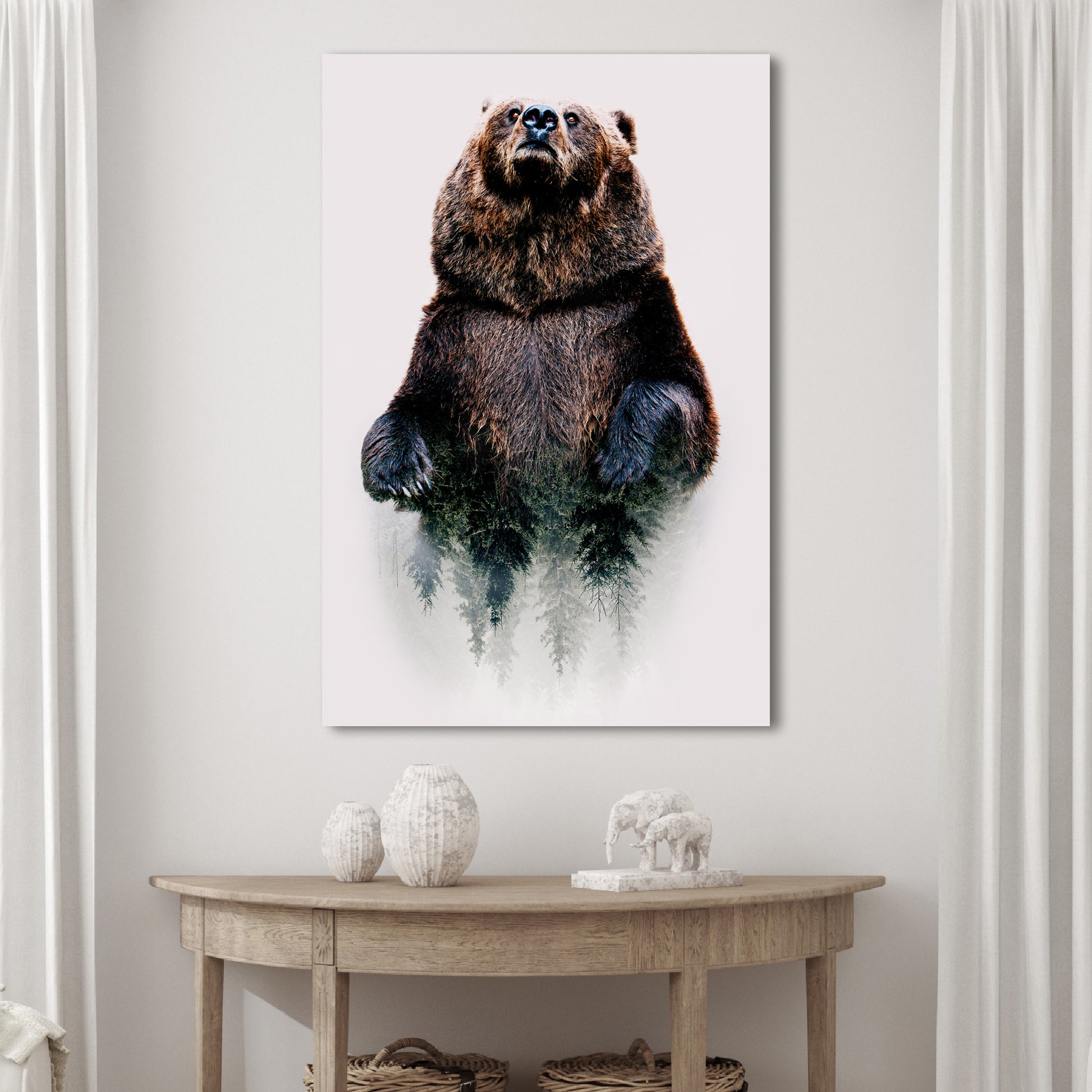 Animals Forest Bear Canvas Wall Art - Image by Tailored Canvases