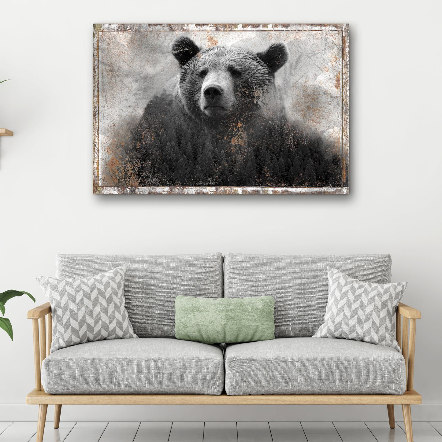 Animals Forest Bear Brown Canvas Wall Art Style 1 - Image by Tailored Canvases