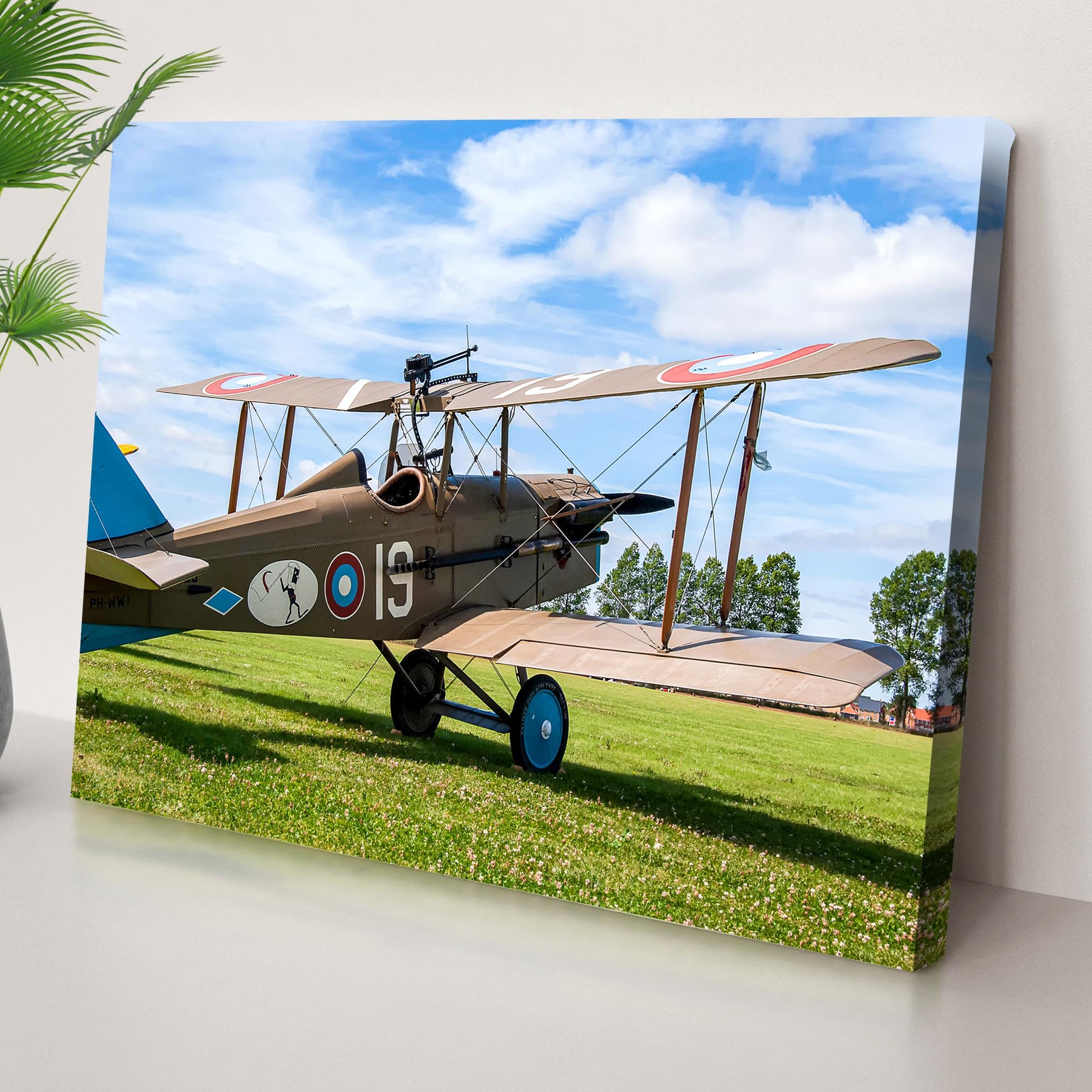 Fighter Plane Vintage Model Canvas Wall Art Style 2 - Image by Tailored Canvases