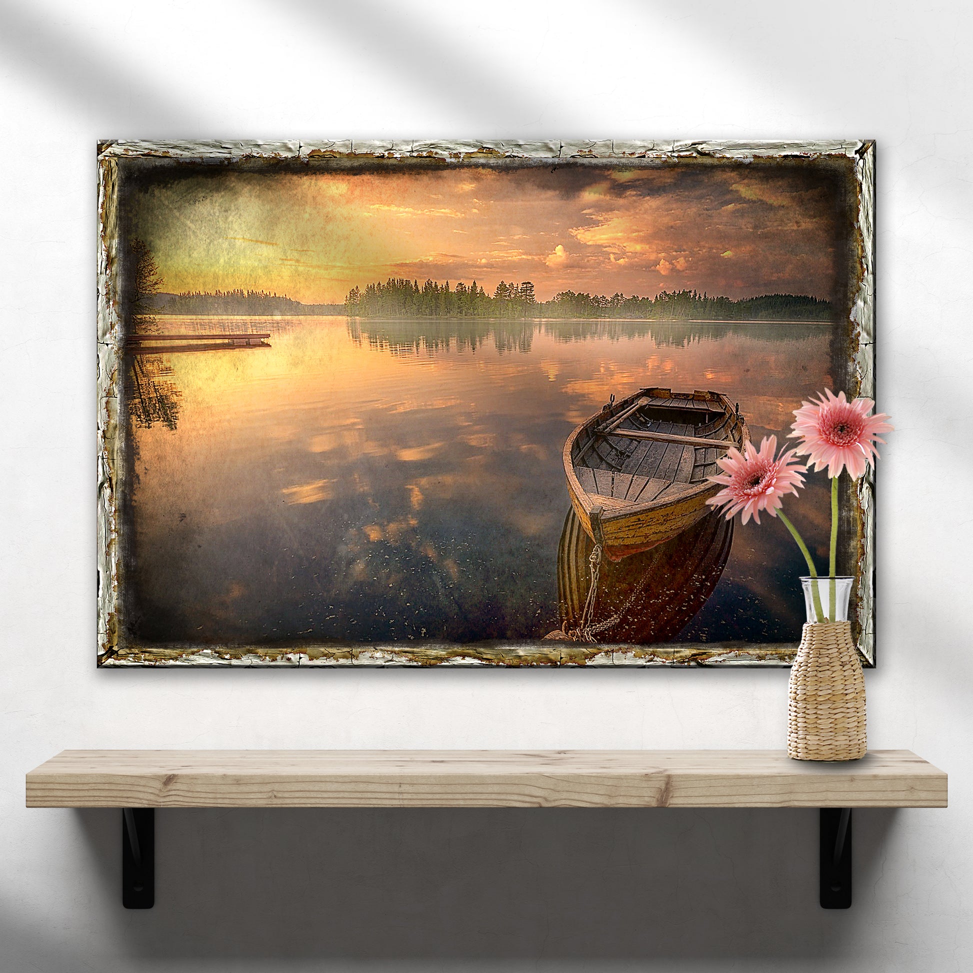Lake Canoe Canvas Wall Art - Image by Tailored Canvases