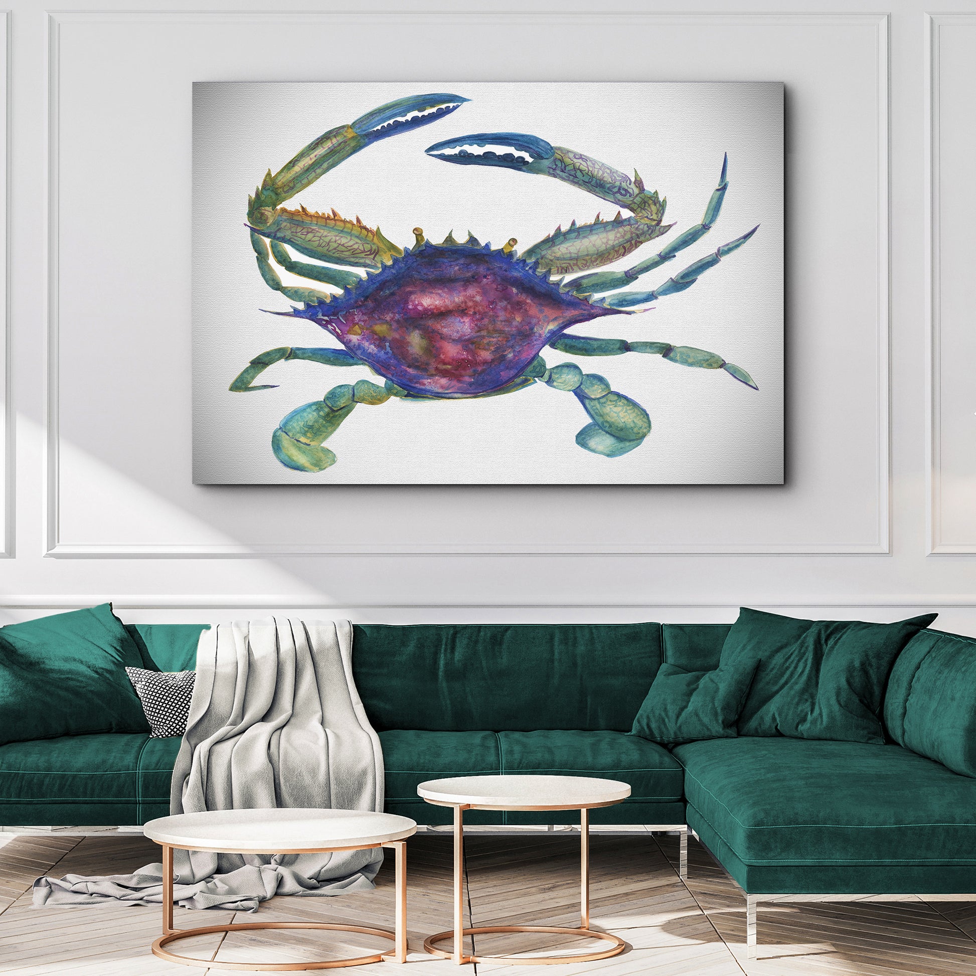 Crab Watercolor Wall Art II - Image by Tailored Canvases