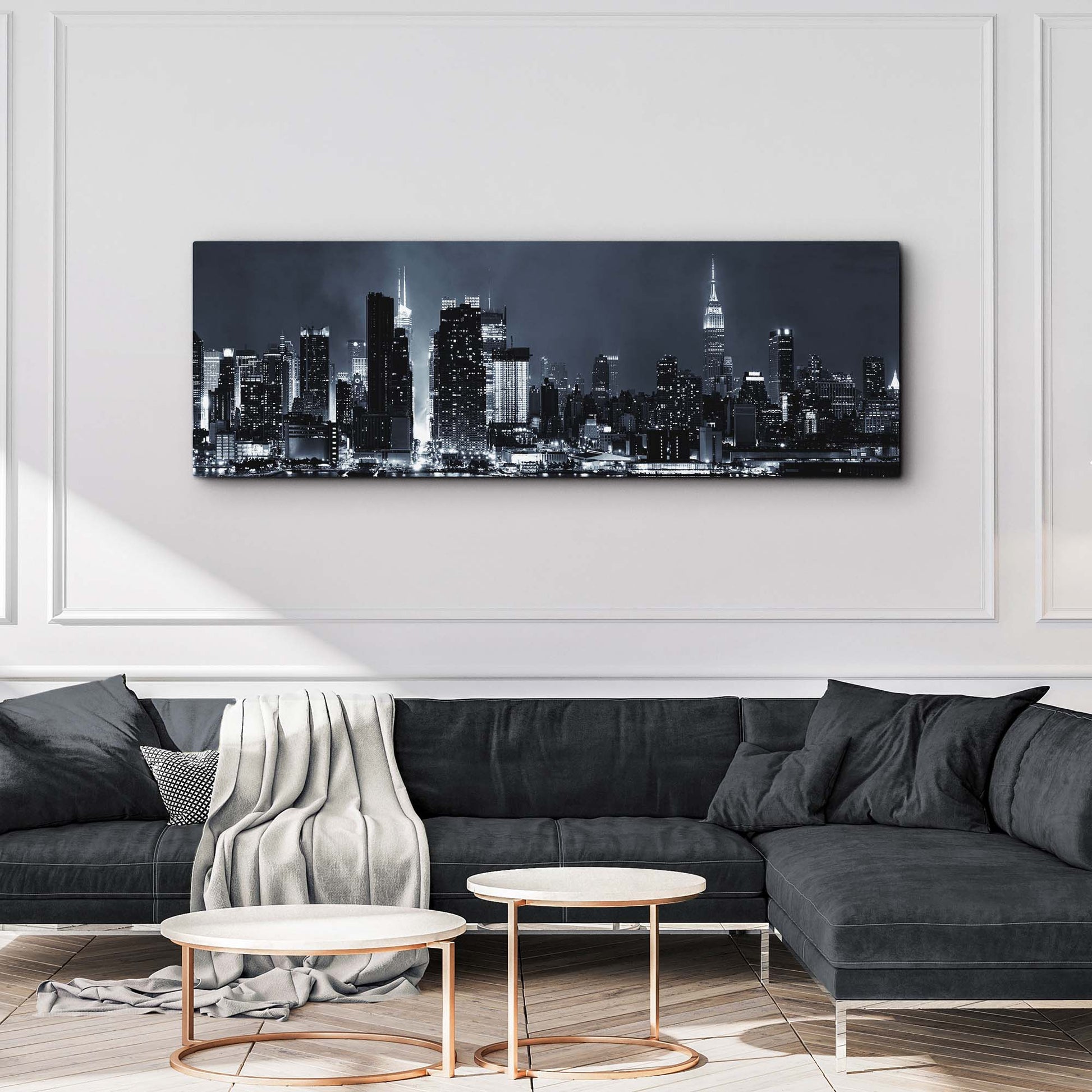 Night City Modern Canvas Wall Art II Style 2 - Image by Tailored Canvases