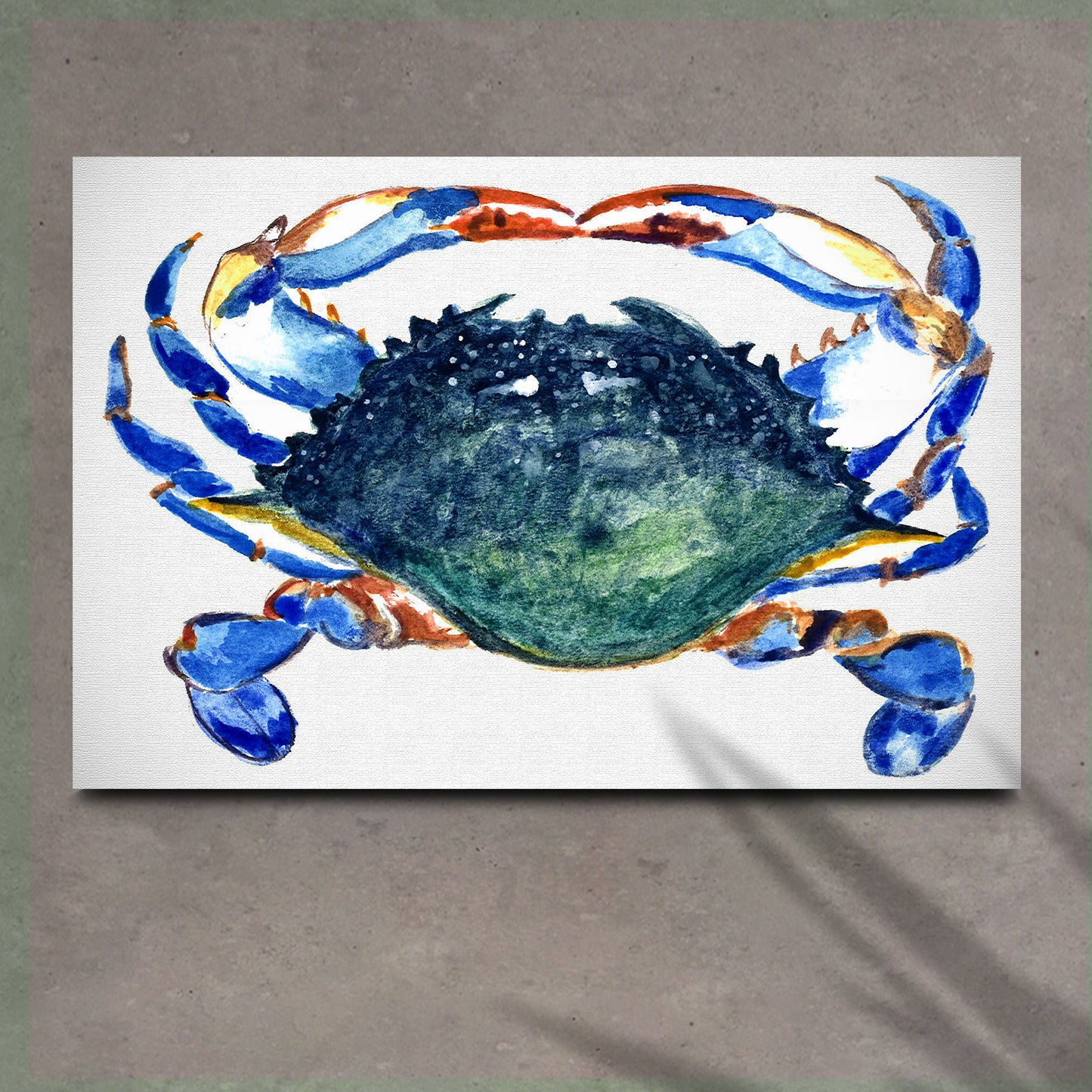Crab Art Watercolor Wall Art Style 1 - Image by Tailored Canvases