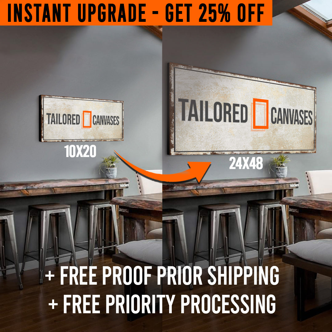 10x20 > 24x48 Size Upgrade Tailored Canvases Wall Art Canvas
