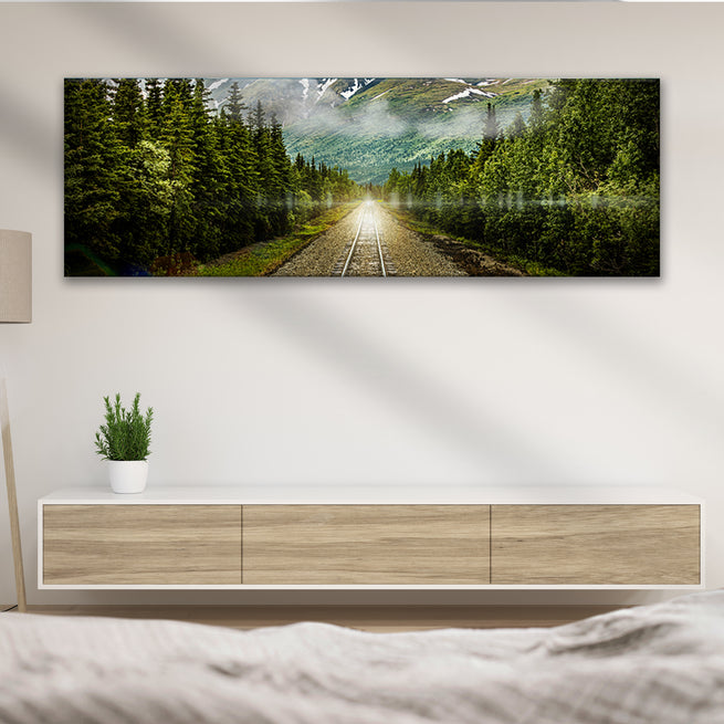 Transform Your Workspace With Calming Pine Tree Canvas Wall Art - Image by Tailored Canvases
