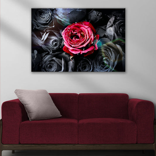 Red Rose Wall Art Will Make Your Room Feel like a Passionate Den of Intrigue - by Tailored Canvases