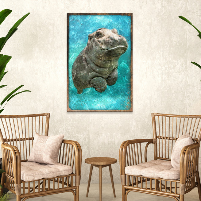 Make A Splash With Hippo Canvas Wall Art From Tailored Canvases ...