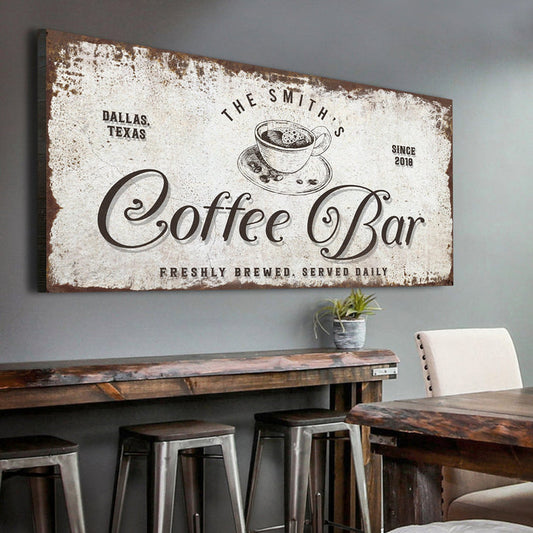 Creating a coffee bar on a tight budget by Tailored Canvases