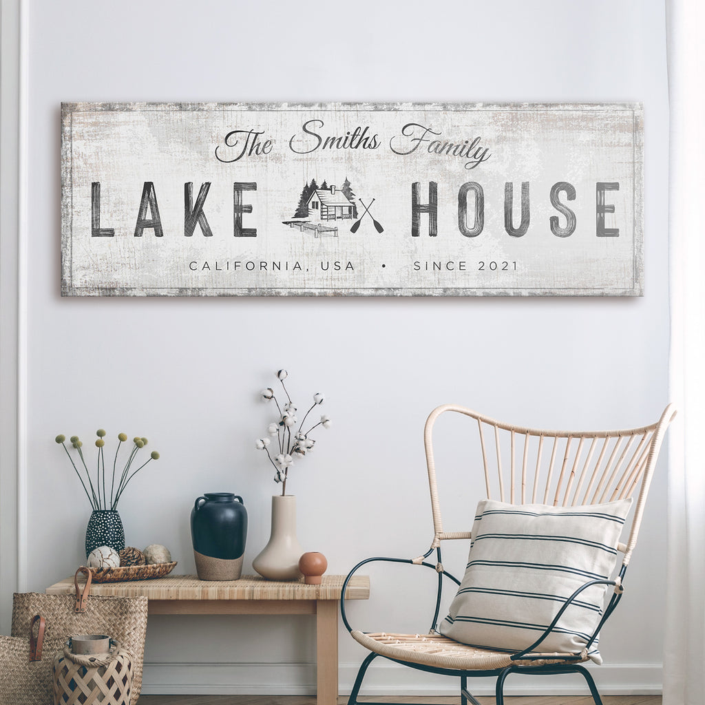 Welcome To The Lake House: Customized Signs For Your Lakefront Retreat - Image by Tailored Canvases