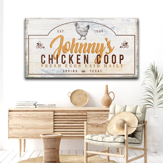 Barnhouse-inspired Interior Design Featuring Chicken Signs - by Tailored Canvases