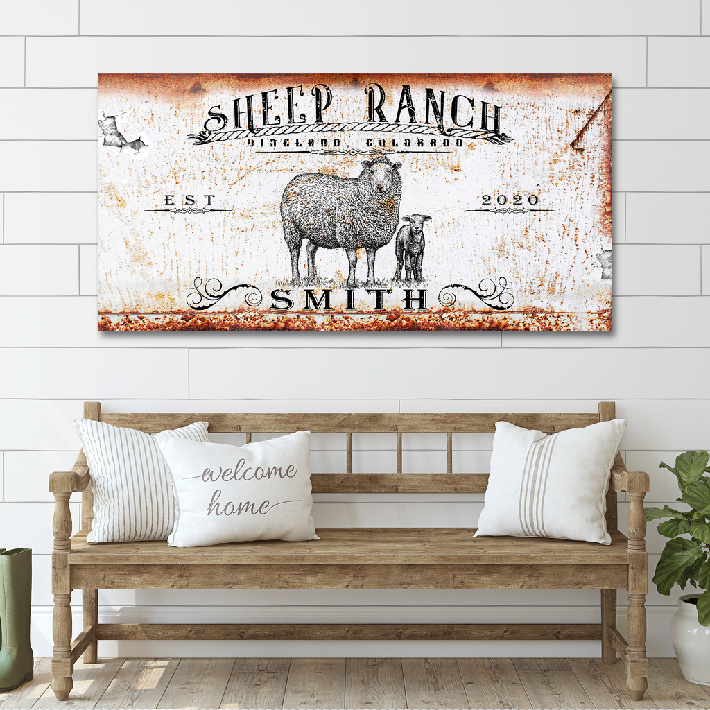 Sheep Sign For Your Farmhouse-Style Residence | Tailored Canvases ...