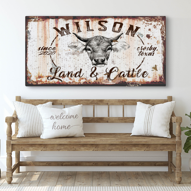 Highland Cow Signs for A Happy Home - by Tailored Canvases