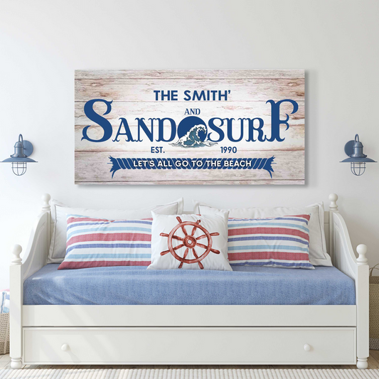 Complete Your Beach House Interior With Customizable Beach House Signs - Wall Art Image by Tailored Canvases