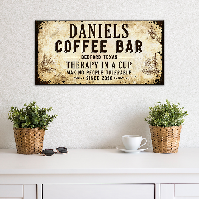 Brew Up Some Style: Decorating Tips For   Tailored Canvases' Coffee Bar Wall Decor - Image by Tailored Canvases