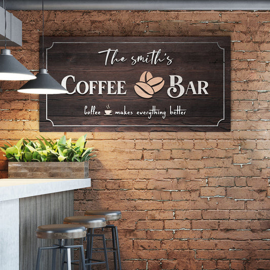 DIY tutorials for creating coffee bar decor and accessories by Tailored Canvases