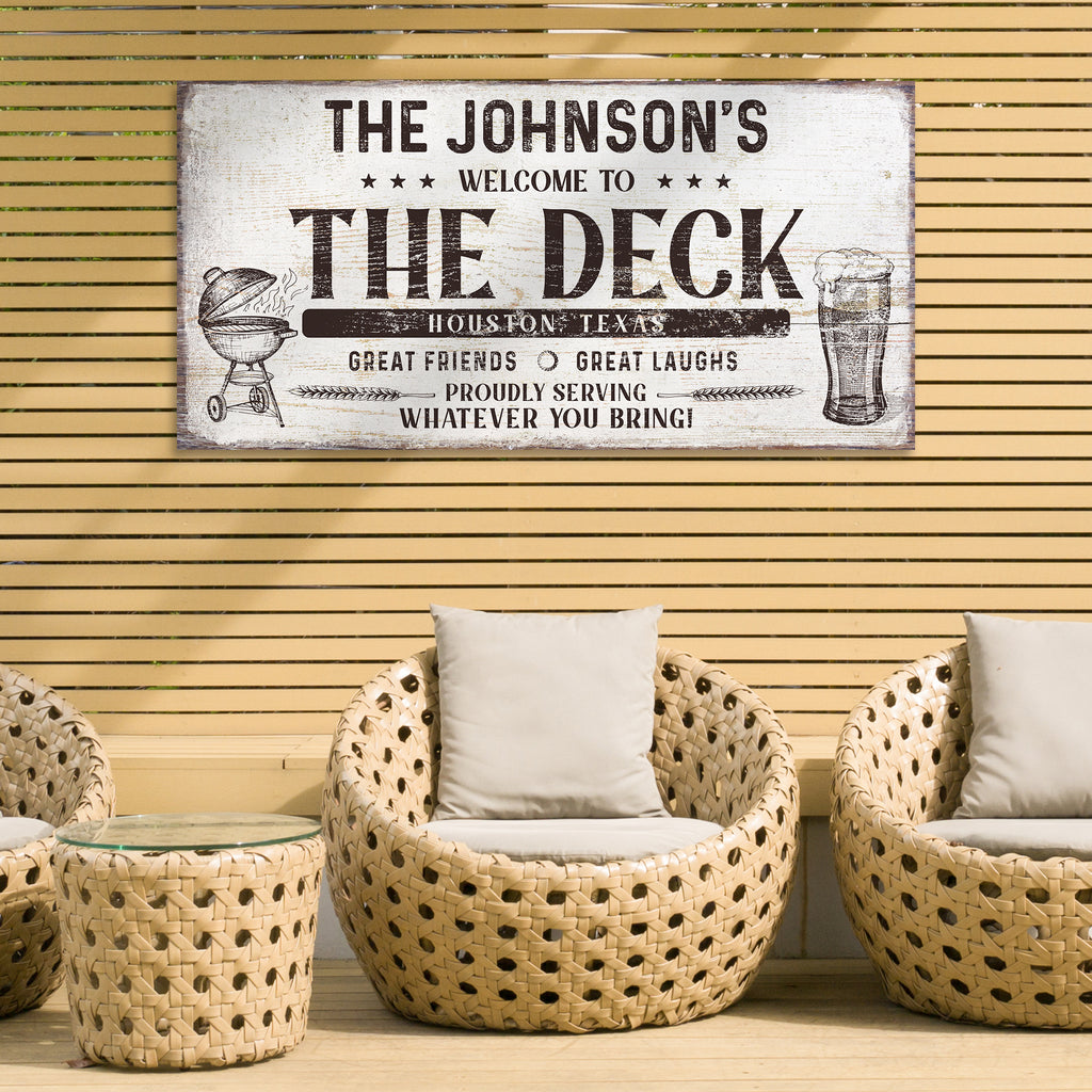 Deck Signs To Embellish Your Entire Home - Wall Art Image by Tailored Canvases