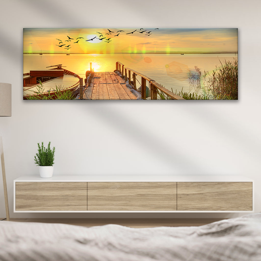Add A Pop Of Color To Your Walls With Striking Lake Canvas Wall Art - Image by Tailored Canvases