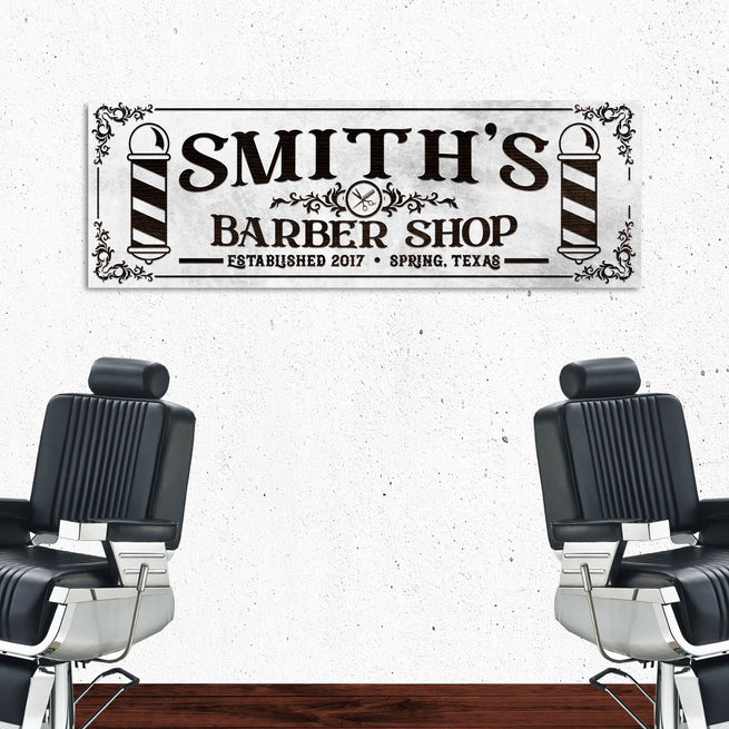 The Art Of Barber Shop Sign Decoration:  Ideas And Inspiration From Tailored Canvases - Image by Tailored Canvases