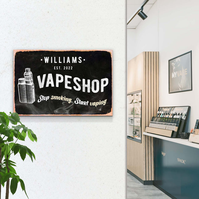 Eye-Catching Vape Shop Sign That Will Boost Your Business - Image by Tailored Canvases