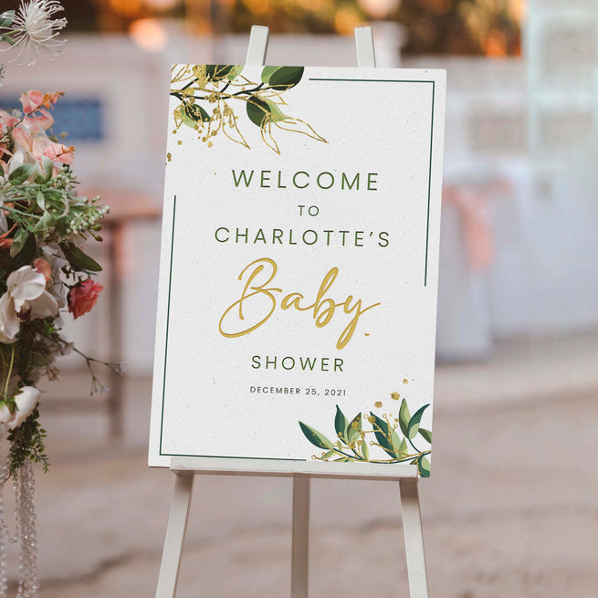 Welcome Your Bundle Of Joy With A Custom Baby Shower Sign - Image by Tailored Canvases