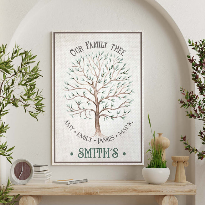 How To Personalize Your Home With Family Tree Wall Decor - Image by Tailored Canvases