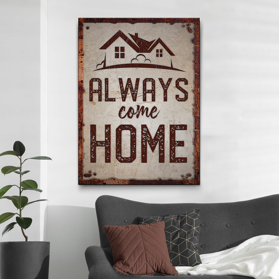 Unexpected Places to Hang Your Always Come Home Sign! - Image by Tailored Canvases