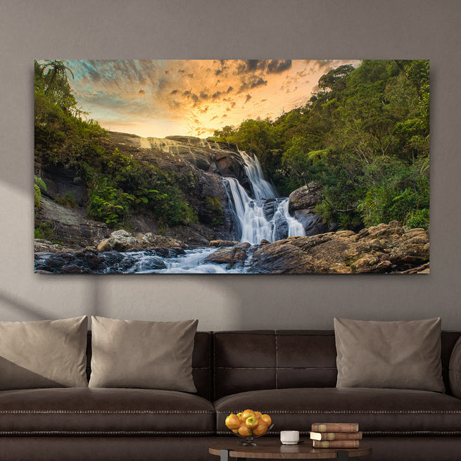 Embrace The Calming Energy Of Nature With Gorgeous Waterfall Canvas Wall Art - Image by Tailored Canvases