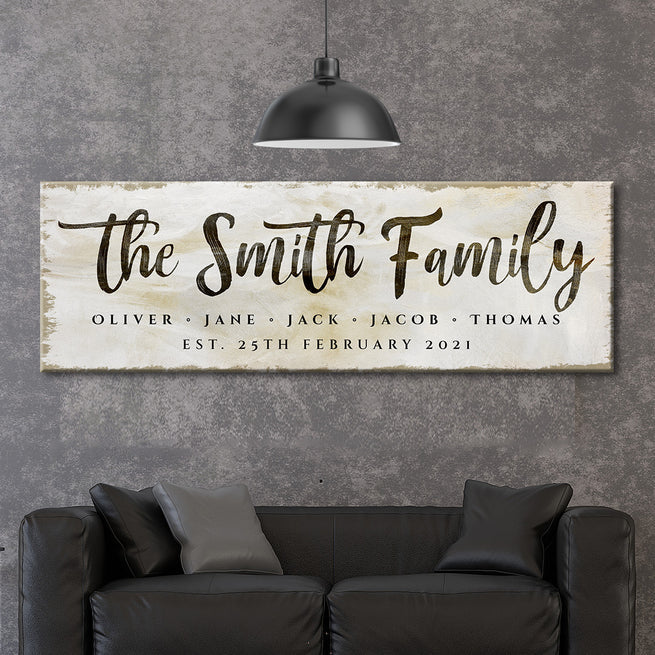 Family Will Always Be Connected by Heart (Ready To Hang) - by Tailored Canvases