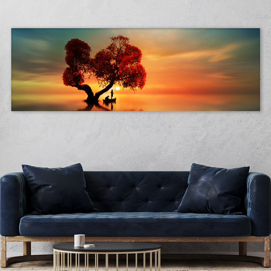 Transform Any Room with This Beautiful Red Tree Wall Art - by Tailored Canvases