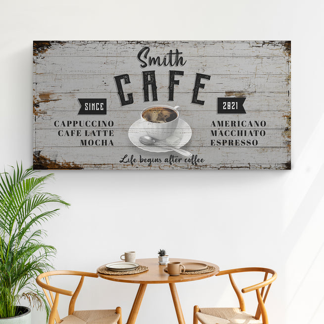 Brewing Up Business: Creative Coffee Shop Signs Ideas - Image by Tailored Canvases