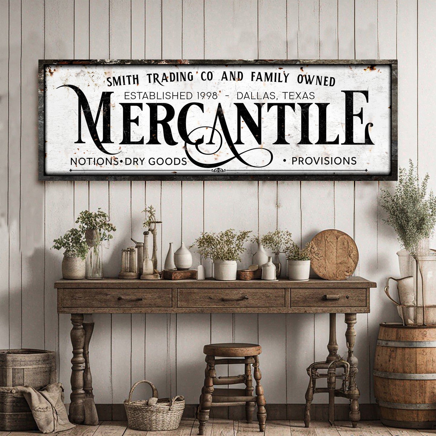 Family Owned Mercantile Sign