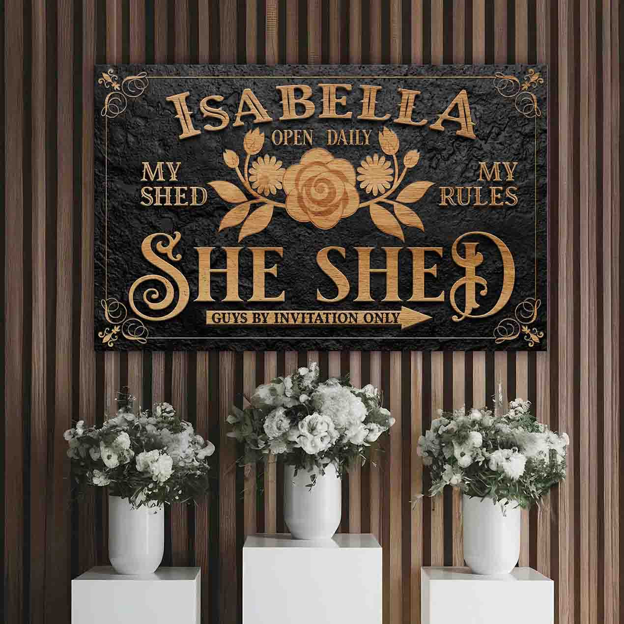 Personalized She Shed Sign V