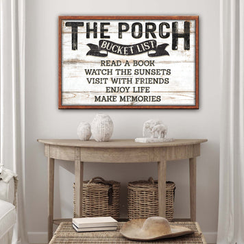 The Porch Bucket Sign