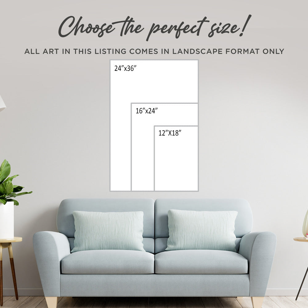 Hamster Monochrome Sign Size Chart - Image by Tailored Canvases