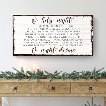 O Holy Night Christmas Sign II - Image by Tailored Canvases
