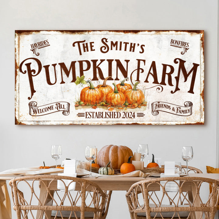 Personalized Pumpkin Farm Sign