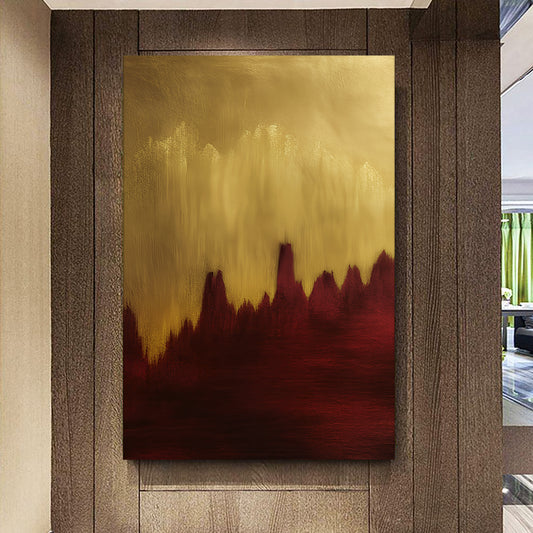 Red and Gold Ascent Wall Art II