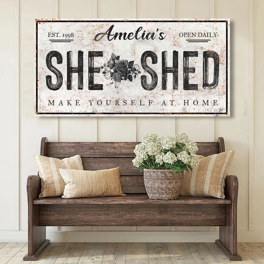 Personalized She Shed Sign XVII