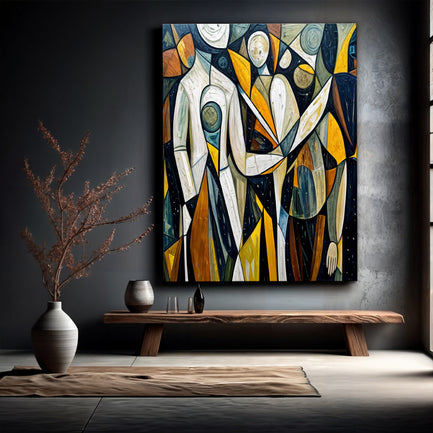 Abstract Human Connection Wall Art