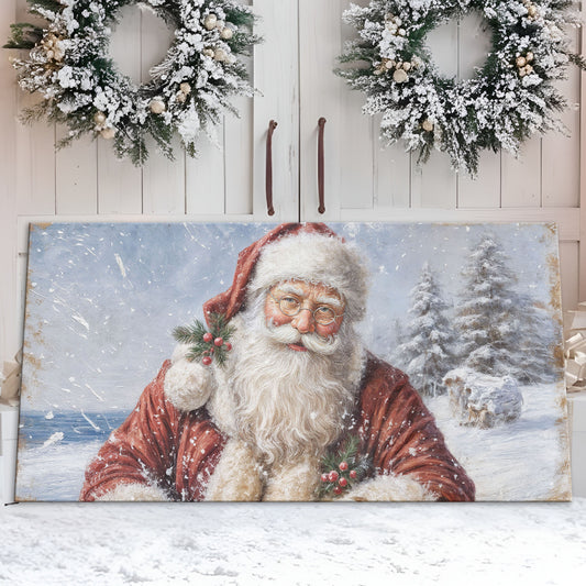 Vintage Santa Claus Christmas Wall Art