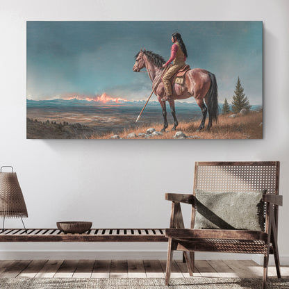 Warrior Watches The Storm Wall Art