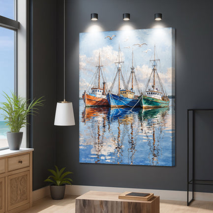 Anchored Seaside Wall Art