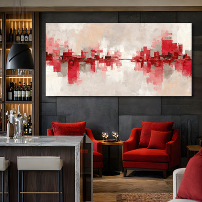 Abstract Red Wall Art