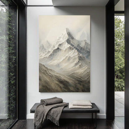 Snow Mountain Abstract Wall Art IV